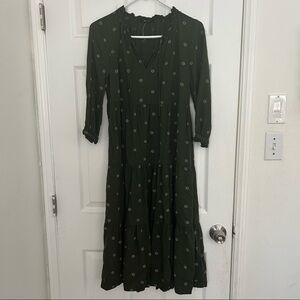 madewell jacksonville star dot print midi dress